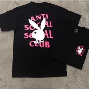 Anti Social Social Club Tee- Play Boy Remix Black Tee